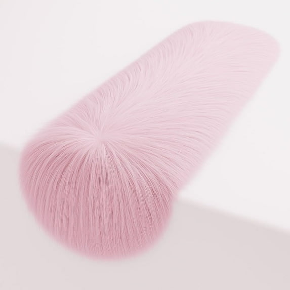 FabricLA Baby Pink Faux Fur Accent Cut 12 x 60 Inches with Rounded Edges for Holiday & Christmas Decor