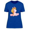 thumbnail image 1 of Baby Pink Unicorn T-Shirt Women -Image by Shutterstock, Female XX-Large, 1 of 2