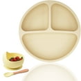 thumbnail image 1 of Baby Plates and Bowls with Spoon Sets for Toddlers - 100% Silicone Dinnerware, Divided Design for Picky Eaters, Microwave & Dishwasher Friendly, Weaning Supplies & Feeding Essentials, 1 of 8