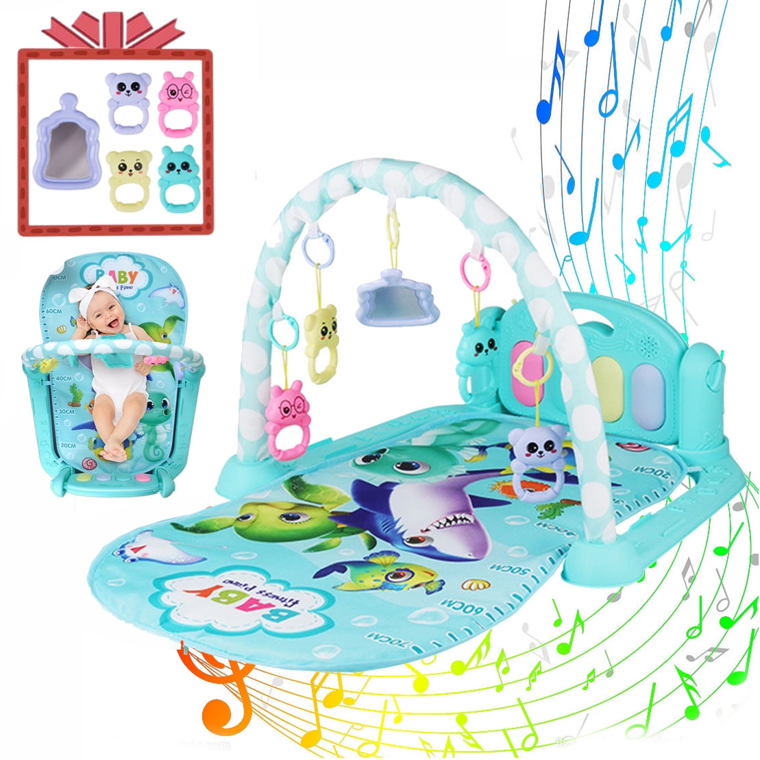 Baby Play Mat 3 in 1 Baby Activity Play Mat Infant Play Gym Kids