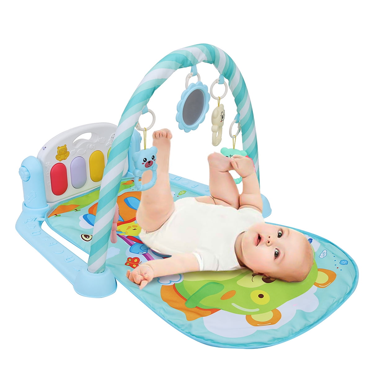 Baby Play Mat, Activity Center Gym Floor Playmat with Kick and Play