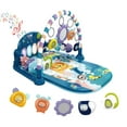 thumbnail image 1 of Baby Play Mat Baby Gym,Funny Play Piano Tummy Time Baby Activity Gym Mat with 5 Infant Learning Sensory Baby Toys, Music and Lights Boy & Girl Gifts for Newborn Baby 0 to 3 6 9 12 Months (Blue), 1 of 6
