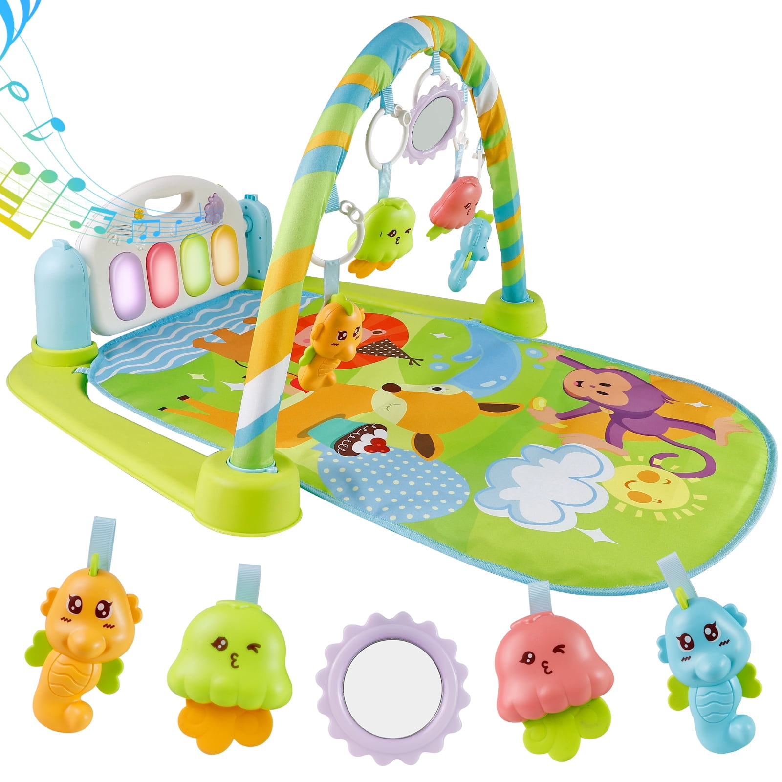 Baby Play Mat Baby Gym Funny Play Piano Tummy Time Baby Activity Gym