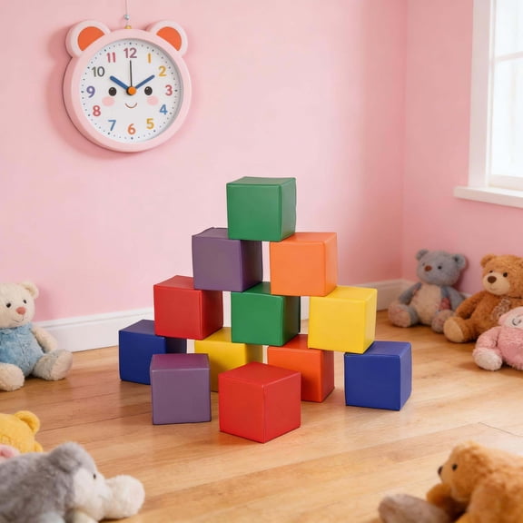 Baby Play Mat, Soft Foam Toy,Activity Play Set, Multicolor Soft Play Mat,Pu Kids Foam Mats, Toys Soft Play