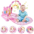 thumbnail image 1 of EOTVIA Baby Play Mat with Piano, Musical Activity Fitness Gym for Newborn, Infant Playmat Piano Suitable for 0-3 Year Boys and Girls Tummy Time, Pink, 1 of 7