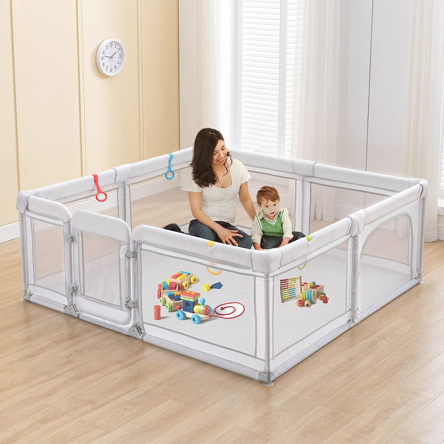 Baby Playpen for Babies and Toddlers, Linor Extra Large Baby Gate