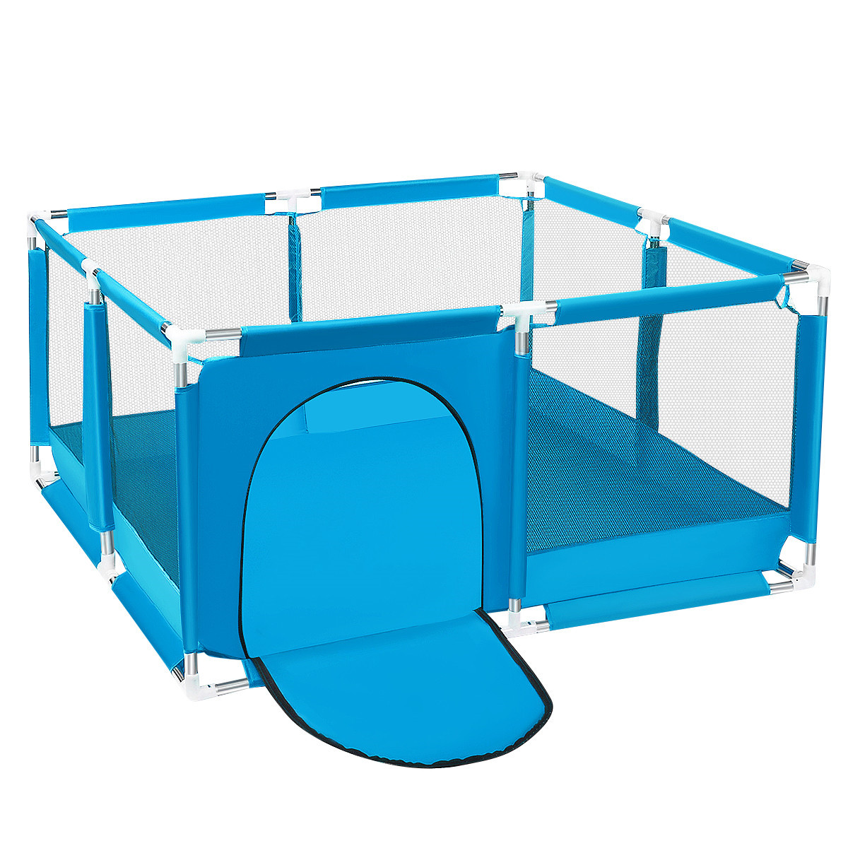 Baby Playpen,Outdoor Play Yard,Portable 4-Panel Baby Safety Playpen for Infant Toddler,Blue - image 1 of 5