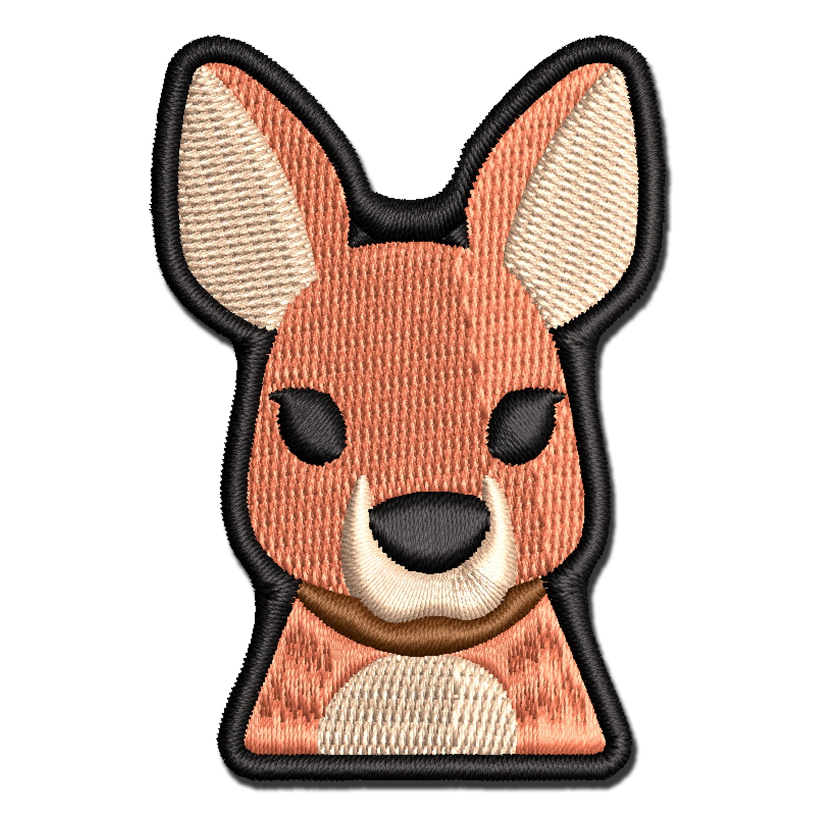 Baby Pocket Kangaroo Joey Applique Multi-Color Embroidered Iron-On Patch - 3.5 Inch Large