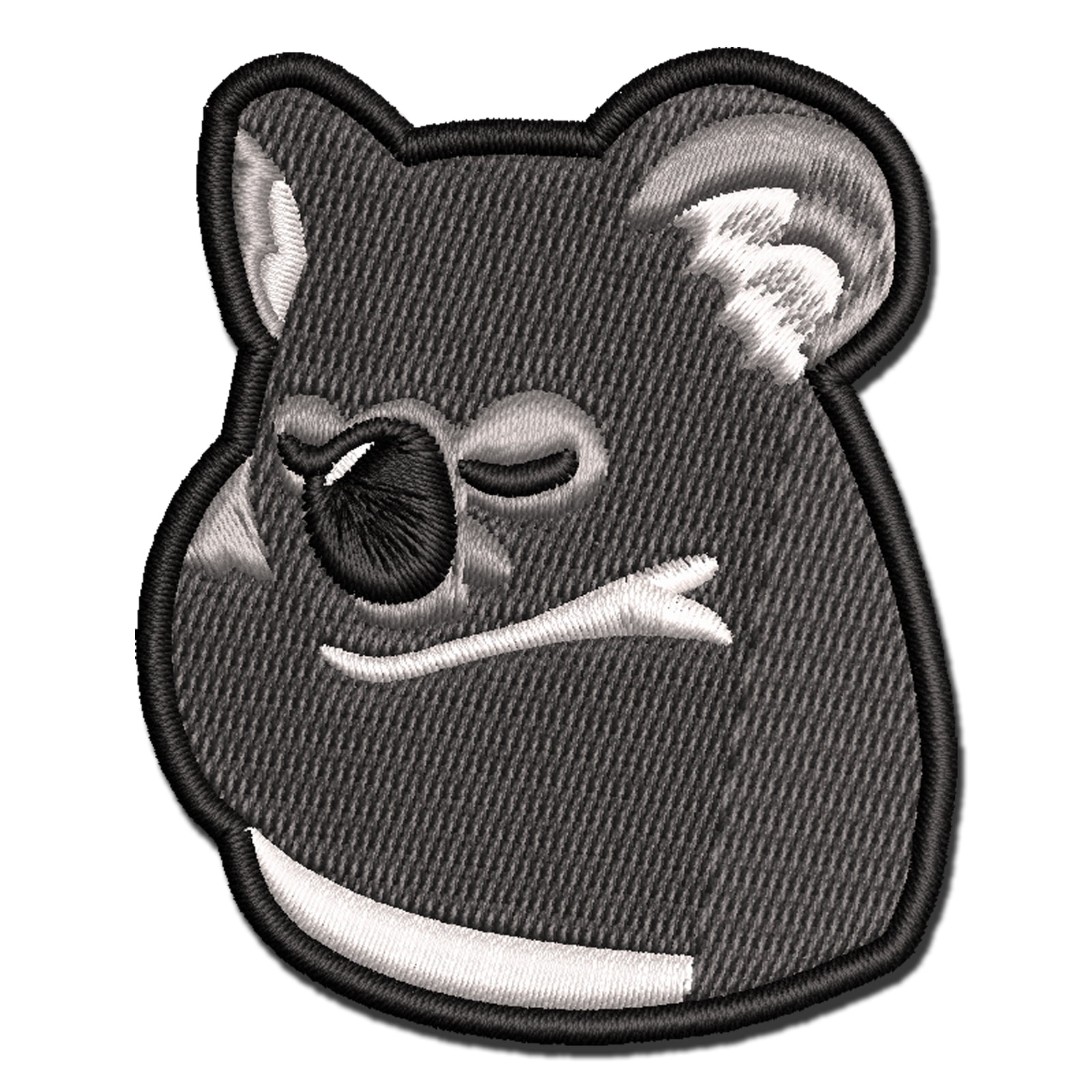 Baby Pocket Koala Sleeping Applique Multi-Color Embroidered Hook & Loop Patch - 3.5 Inch Large