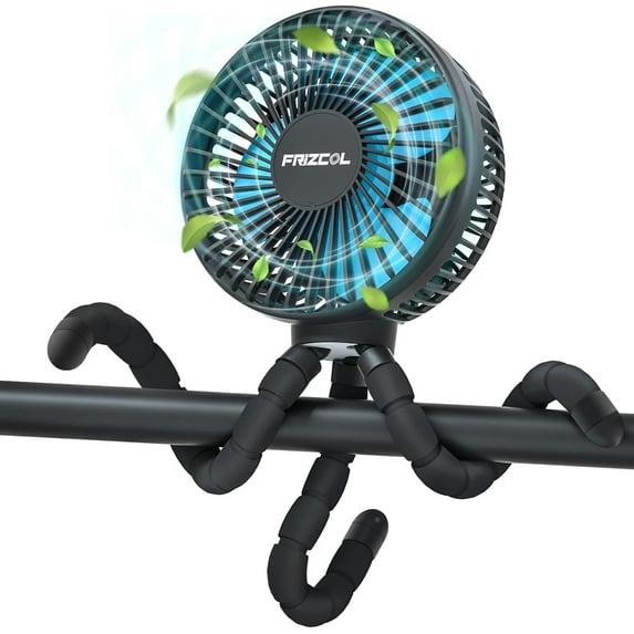 Baby Portable Stroller Fan Mini Tripod Rotated 360° Cooling Fan for Handheld /Clip On /Car Seat /Desk /Camping