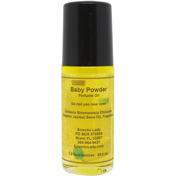 Baby Powder Perfume Oil, 1.0 Oz Portable Roll-On Fragrance