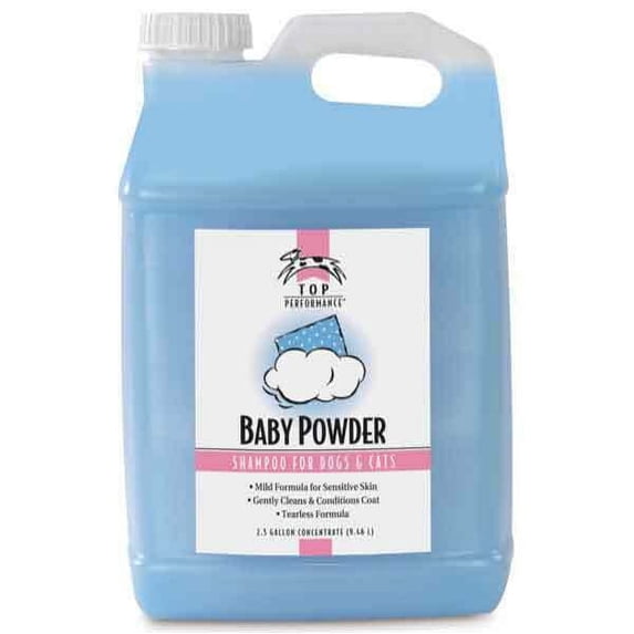 Baby Powder Pet Shampoo Gentle Sensitive Mild Fomula Dog Cat Grooming Bathing (2.5 Gallon)