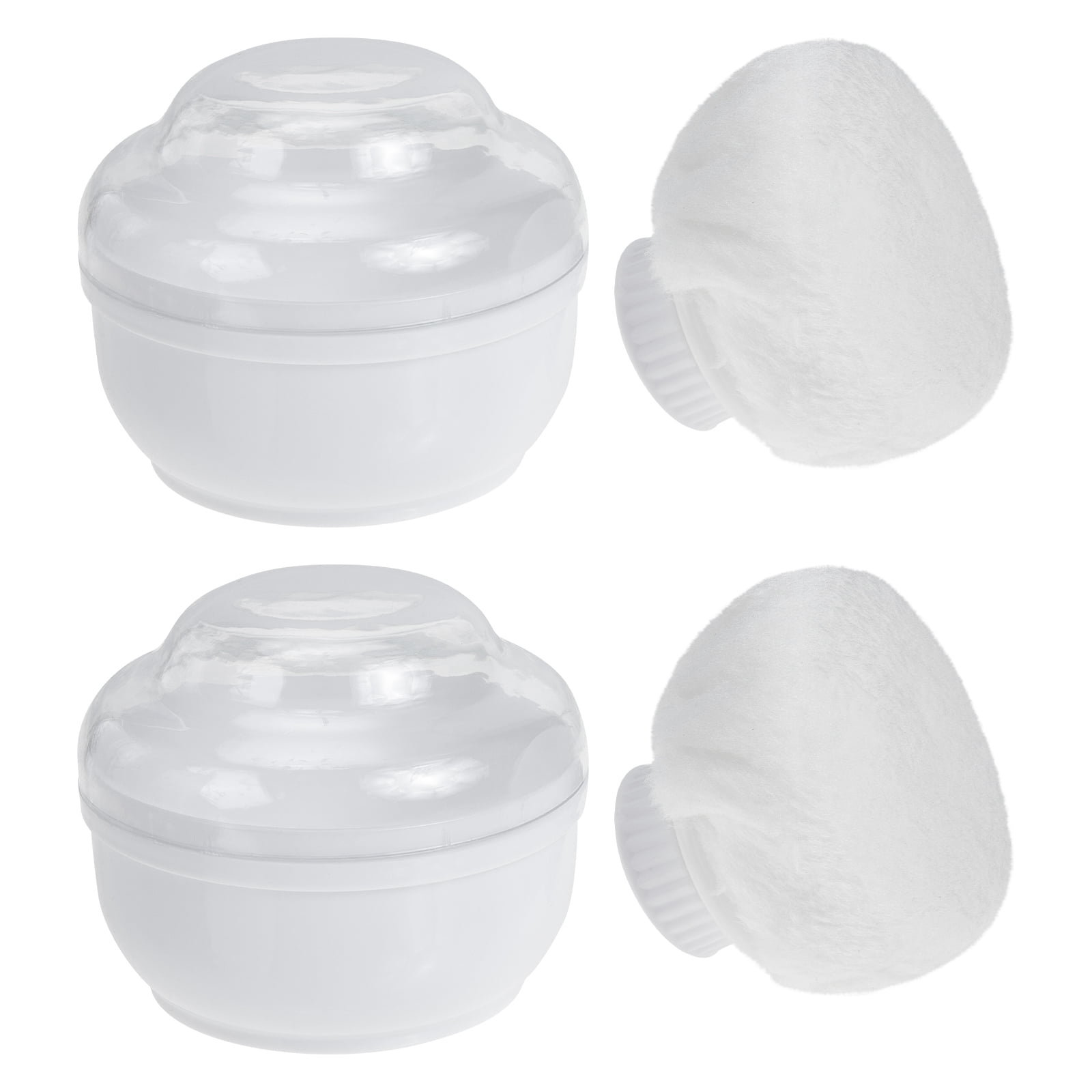 Baby Powder Puff Box 2 Sets Baby Talcum Powder Puff Case Baby Powder Puff with Storage Boxes
