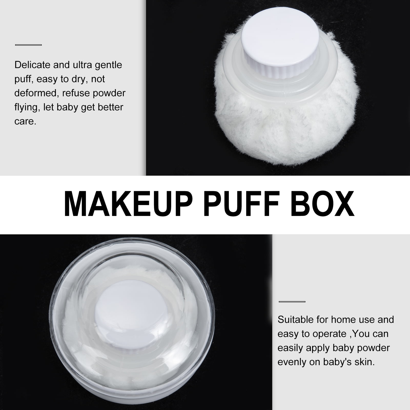 Baby Powder Puff Box 2 Sets Baby Talcum Powder Puff Case Baby Powder