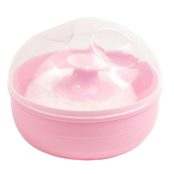 Baby Powder Puff Kit - Soft Hairs, Dust-Proof Case & Easy Clean - Powder Container for Babies/Moms in Summer