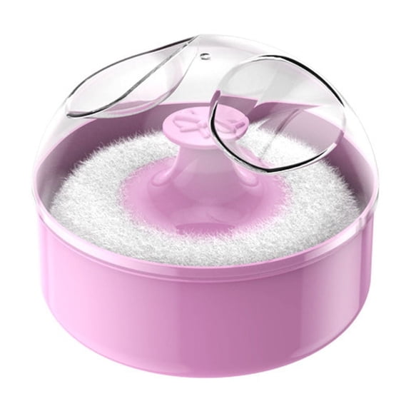 FAMTKT Baby Powder Puff Soft Face Body Sponge Box Case Comfortable Cosmetic Container for Infant Newborn Toddler Use,Home Decor Collection