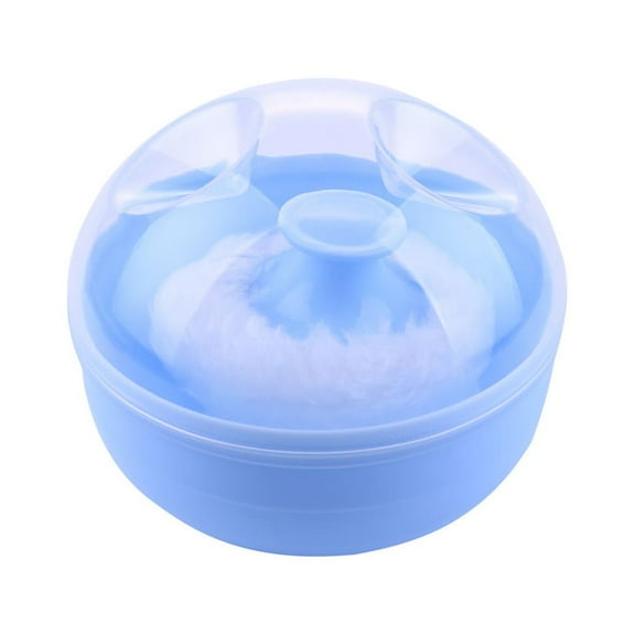 Baby Powder Puff with Box, Velour Body Powder Applicator, No Hair Loss, Refillable Container