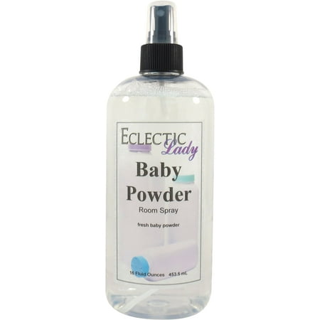Baby Powder Room Spray by Eclectic Lady, 16 Ounces, Fragrant Aromatic Room Mist For Home, Room, Office
