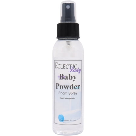 Baby Powder Room Spray by Eclectic Lady, 4 Ounces, Fragrant Aromatic Room Mist For Home, Room, Office
