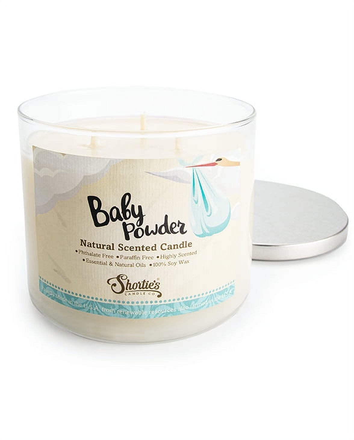 Baby Powder Scented 3 Wick Candle - All Natural - Made with 100%  Responsibly Sourced Soy and Essential Fragrance Oils - Phthalate & Paraffin  Free