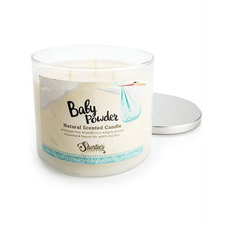Baby Powder Scented 3 Wick Candle - All Natural - Made with 100%  Responsibly Sourced Soy and Essential Fragrance Oils - Phthalate & Paraffin  Free, Vegan, Non-Toxic 