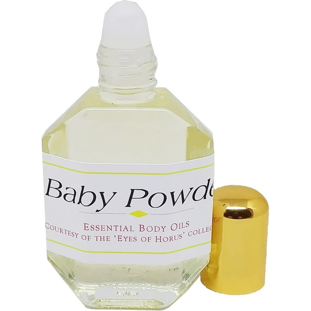 Baby Powder Scented Body Oil Fragrance [RollOn Clear Glass Gold