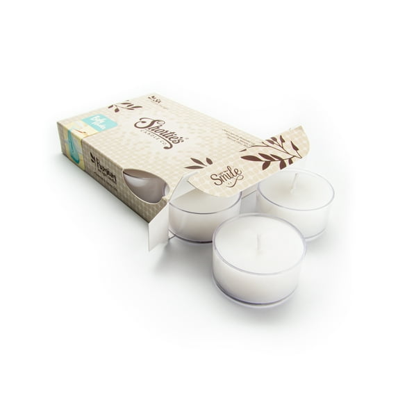 Baby Powder Tealight Candles - 6 White Premium Scented Tea Lights - Natural Oils - Shortie's Candle Company