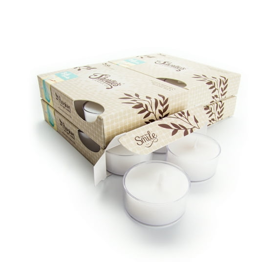Baby Powder Tealight Candles Bulk Pack - 24 White Premium Scented Tea Lights - Natural Oils - Shortie's Candle Company