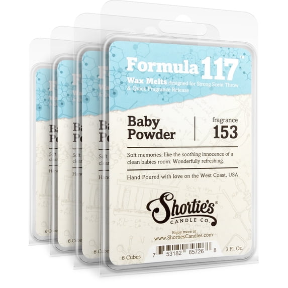 Baby Powder Wax Melts Bulk Pack - Highly Scented + Natural Oils - Shortie's Candle Company