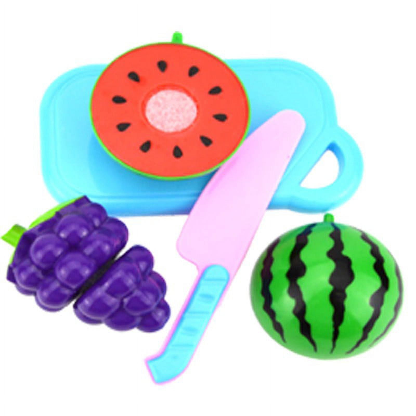 LA TALUS Kitchen Plastic Fruit Vegetable Food Pretend Reusable Role Play Cutting  Set 