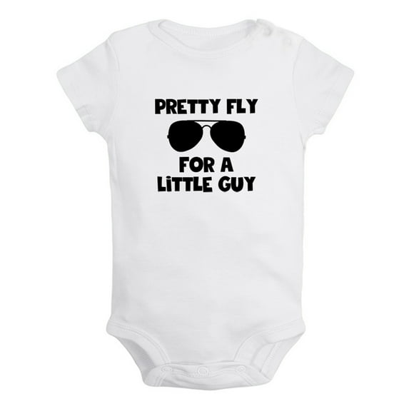 Baby Pretty Fly For A Little Guy Funny Romper Newborn Bodysuits Infant Baby Jumpsuits Cotton Clothes One-Piece Outfits
