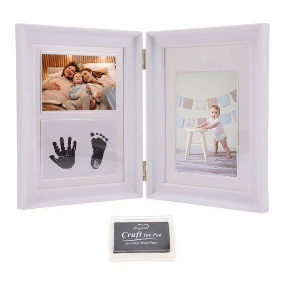Baby Prints, Newborn Handprint and Footprint Picture Frame Keepsake Kit, 12.5 x 8 inchs , Mess-Free Ink Pad Included | Gift for New Parents for Babyshower | Photo Keepsake