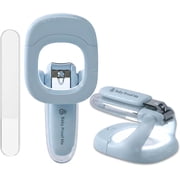 Baby Proof Me Baby Nail Clipper and File Set, LED Light and Magnifier, Newborn Essentials, Blue