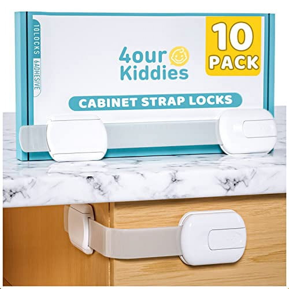 Baby Proof Latches (10 Pack) Childproof Drawer Latches with 6