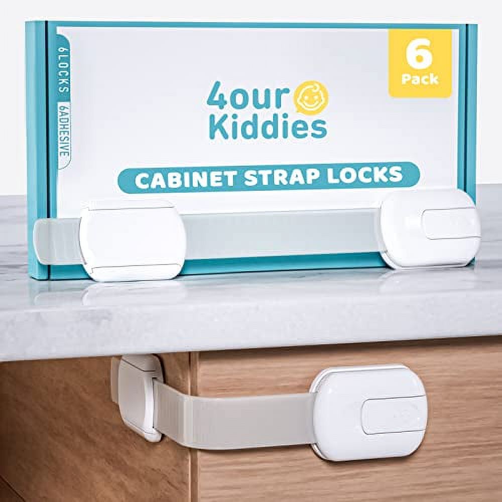 Baby Proof Latches (6 Pack) Childproof Drawer Latches with 6