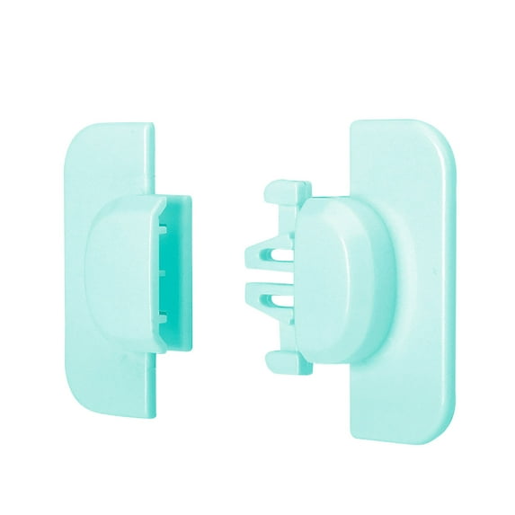 Baby Proof Cabinet Locks for Drawers & Fridge - Self Adhesive No Drill Locks for Cabinets, Refrigerator & Microwave - Easy Install Baby Proofing Kit (Blue or White, 1-Pack)