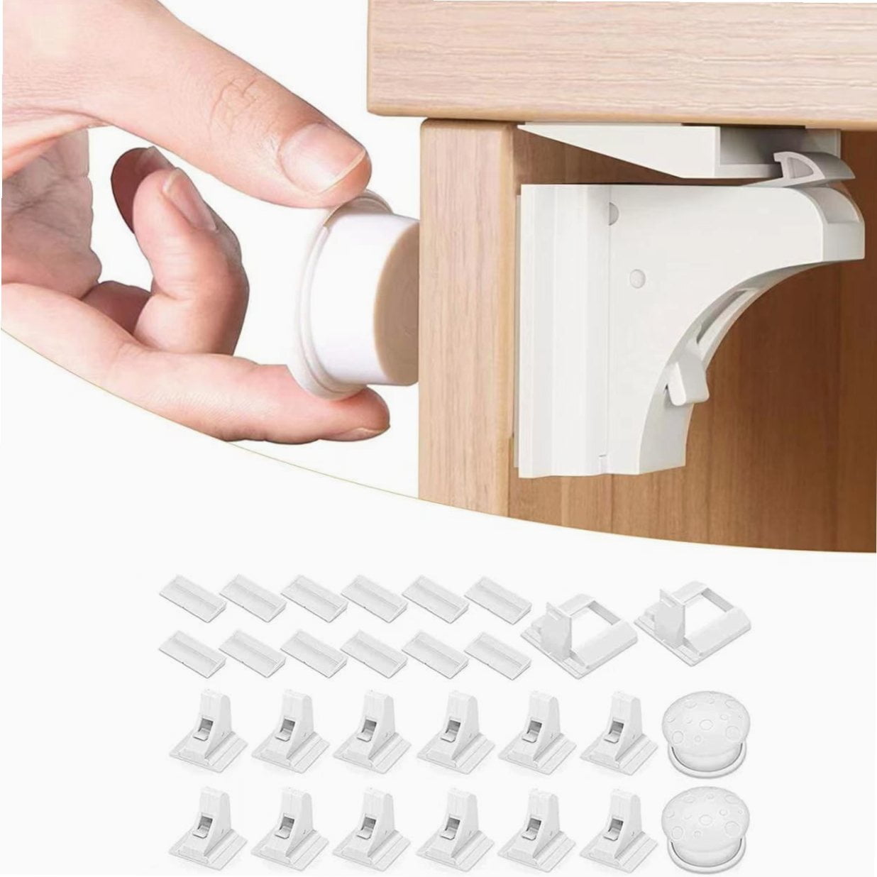Baby Proof Magnetic Cabinet Lock Latches Child Drawer Latches 3M