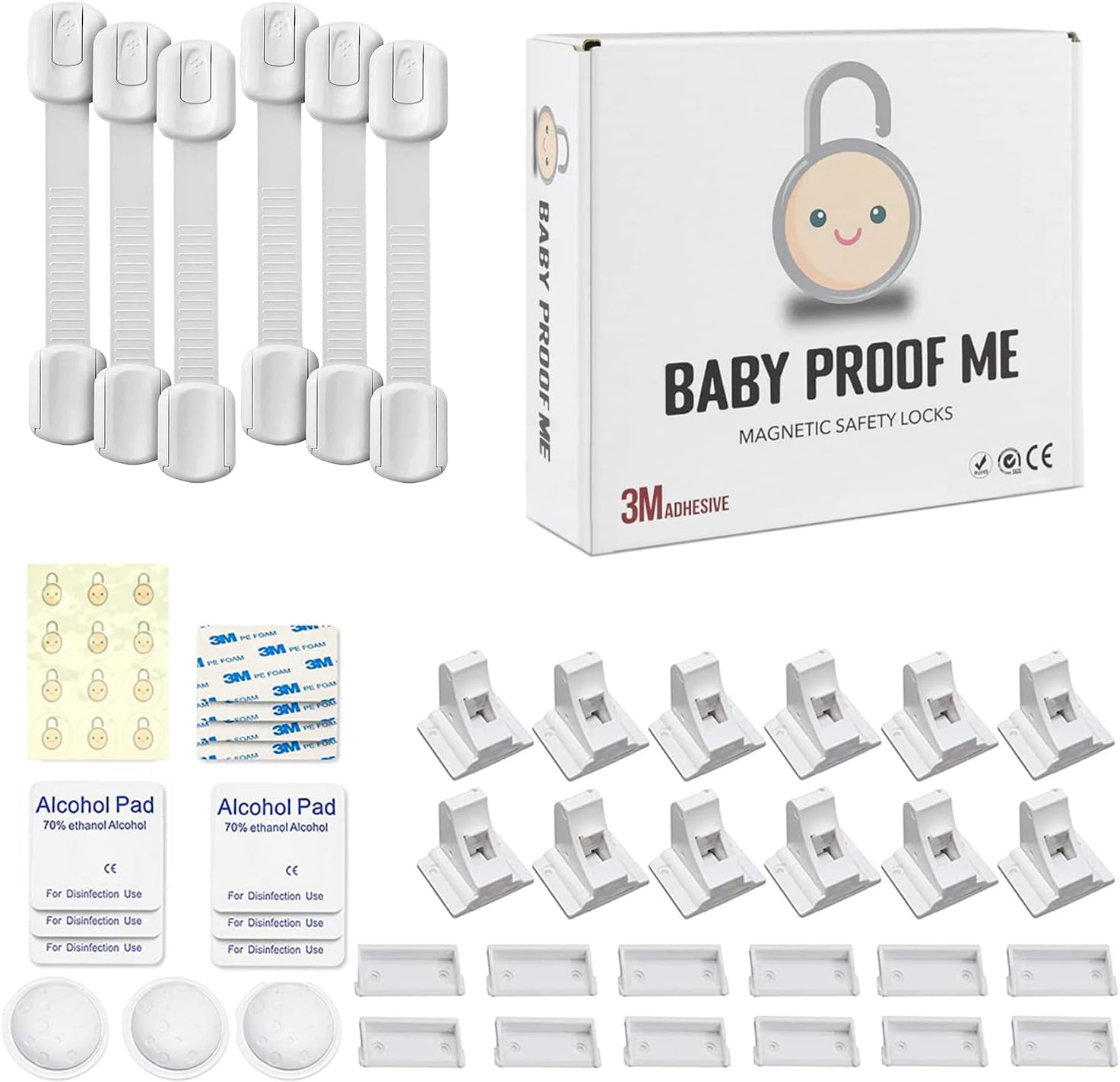 Baby Proof Me 6 Safety Strap Locks Bundle with Locks