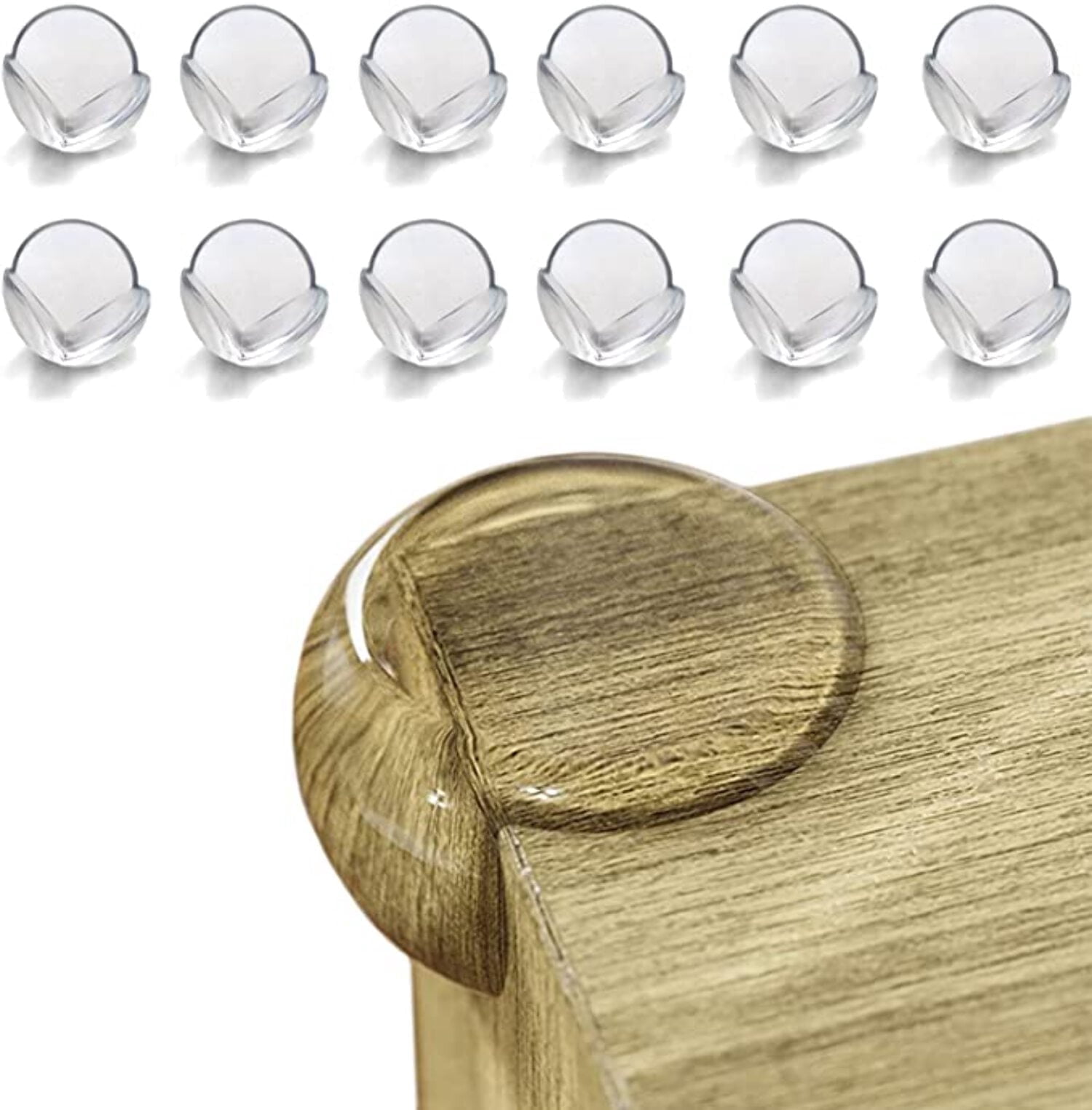 BABY PROOF ME 12-Pack Clear Table Corner Protectors - Young Kids Safe ...
