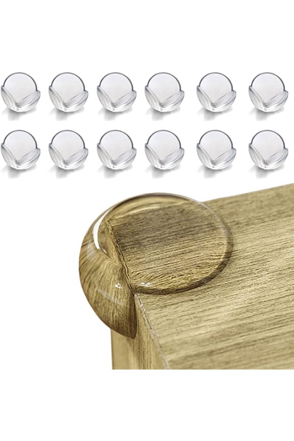 Clear Table Corner Protectors, Silicone Corner Guards for Baby Safety, 12-Pack