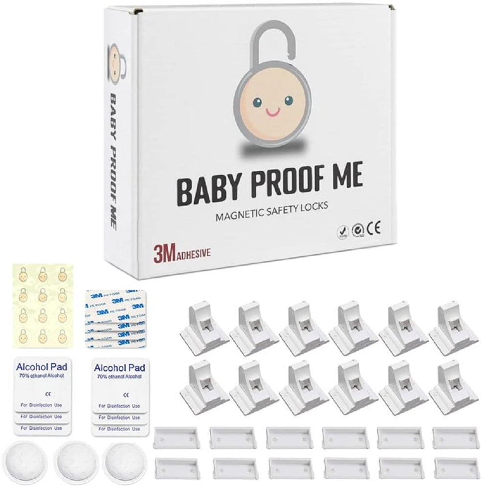 Baby Proof Me Magnetic Safety Lock Kit with 12 Locks and 3 Keys