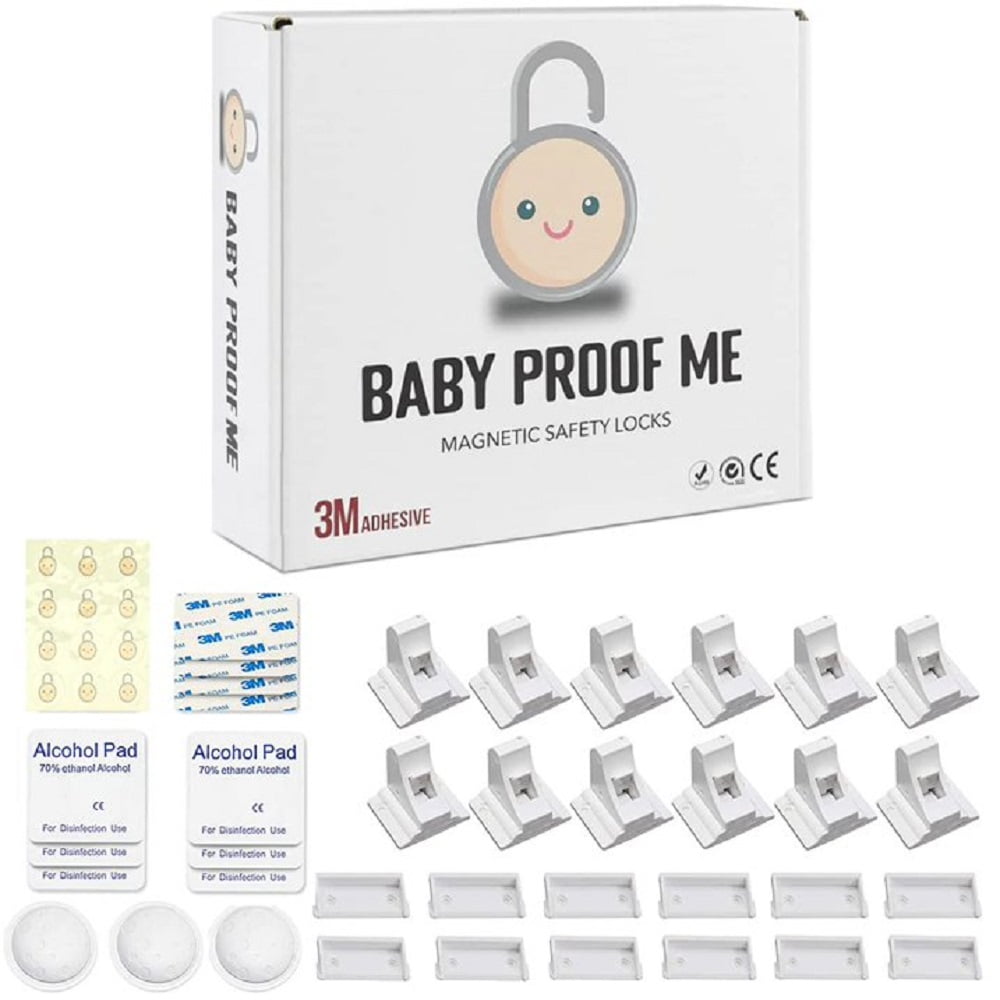 Baby Proof Me Magnetic Safety Lock Kit with 12 Locks and 3 Keys