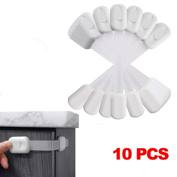 Baby Proofing Baby Locks White M3 Child Safety Cabinet Locks Kit 10PCS Homes Shoulder Straps Latch