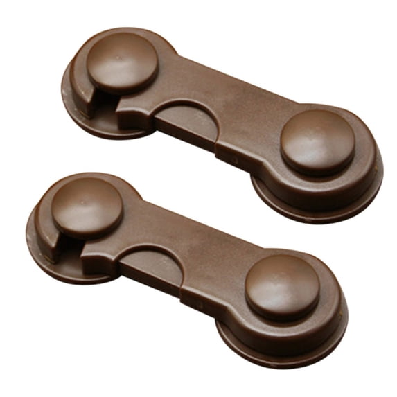Baby Proofing Cabinets Cabinet Locks Baby Proof Cabinet Locks Cabinet Latch Adhesive Safety Locks for Cabinets Drawers Refrigerators & Home Organization, Double Press Design, 2 Pack, Brown