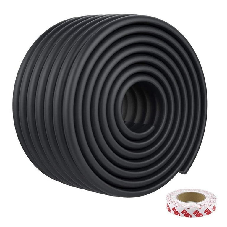 Baby Proofing Edge Guards Padding 12.5ft Extra Wide Edge Protectors with Adhesive 3M Tapes for Sharp Edge of Table Desk Black