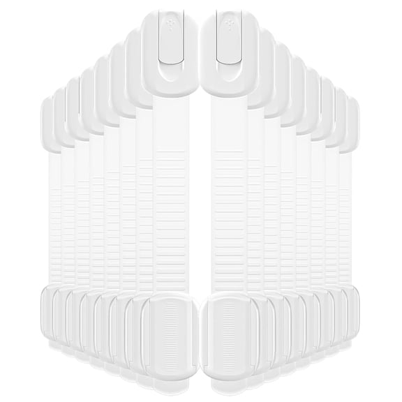Baby Protection Belt Lock With 10 Pieces Suitable For Cabinet Drawers Refrigerators Dishwashers Cabinets Toilet Seats Ovens Trash Cans Quick And Convenient Installation