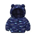 thumbnail image 1 of Baby Puffer Coat Baby Boys Winter Coat Baby Hoodie with Bear Ear Zipper up Down Coats for Kids Baby Baby Jacket Baby Girl Clothes Winter 12-18 Months, 1 of 2