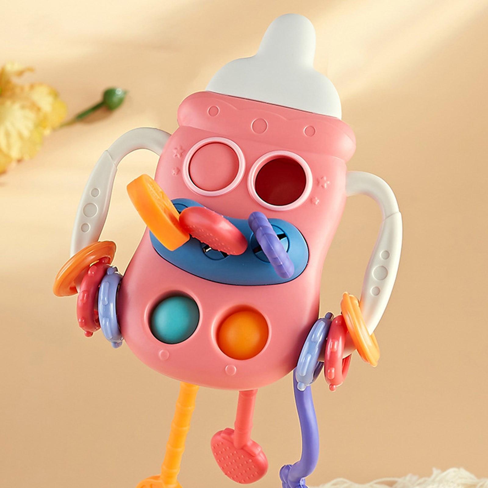 Baby Pull Toy Bottle - Stretchable & Graspable Training Toy for Early ...