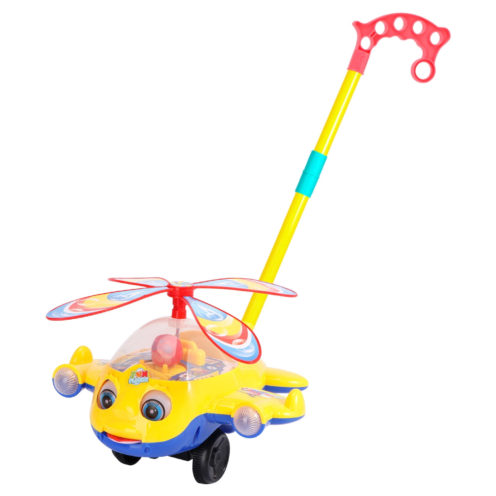 Baby Push Toy Adjustable Height For Babies Learning To Walk Airplane