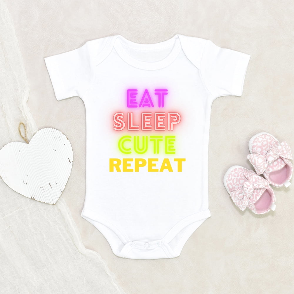 Baby Quotes Clothing - Eat Sleeping Cute Baby Clothing - Adorable Baby ...